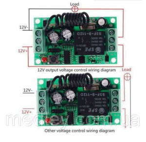 Беспроводной пульт дистанционного управления с модулем-приемником DC 12v на 1 реле 220v