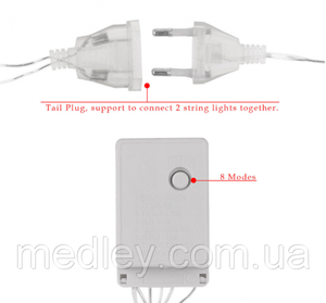 Светодиодная гирлянда Бахрома 220V белый