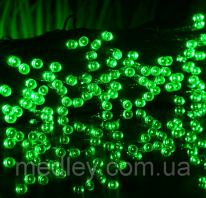 Светодиодная гирлянда на солнечной энергии 22м 200 LED зеленый