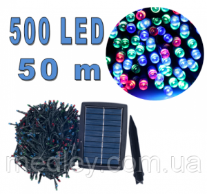 Светодиодная гирлянда на солнечной энергии 400 led RGB 40м